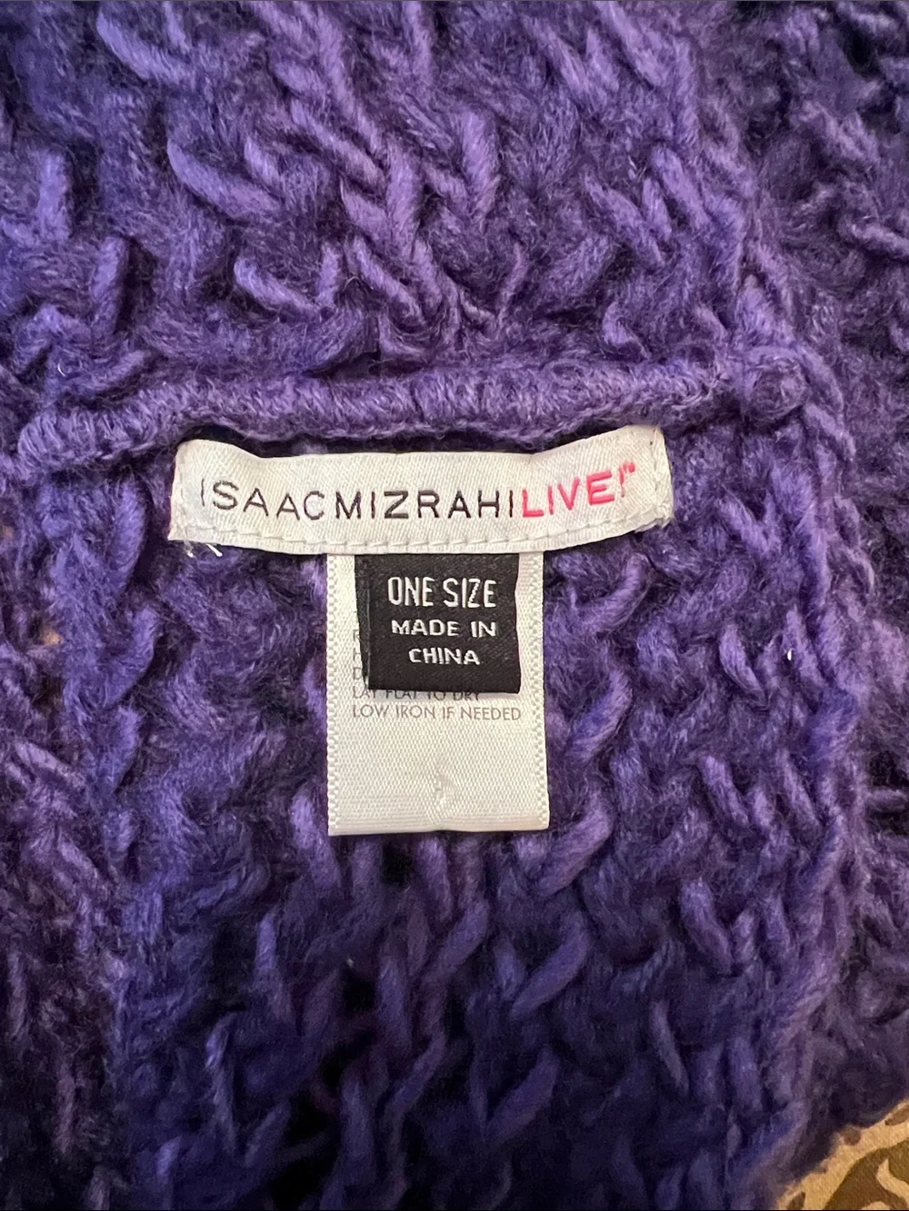 Isaac Mizrahi Purple Knit Infinity Scarf